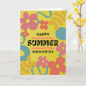 Carte Soucis d'été heureux Clair et Coloré (Fleur jaune)