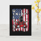 Carte Souder Vintage USA American Flag Welder (Fleur jaune)