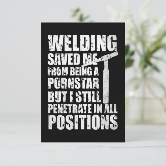 Carte Soudure M'a sauvé (Debout devant)