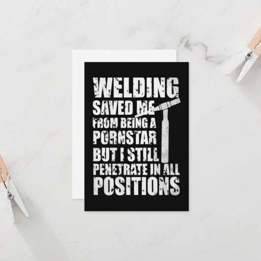 Carte Soudure M'a sauvé (Devant/Arrière en situation)