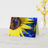 CARTE SOUFFLE AVEC BEE (Fleur jaune)
