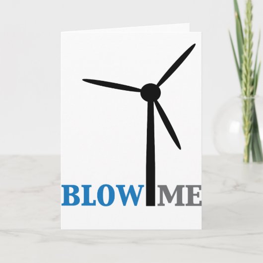 Carte souffler une éolienne (Devant)