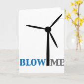 Carte souffler une éolienne (Fleur jaune)