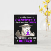 Carte Souffre De Alzheimer S Sensibilisation Fun Chat (Fleur jaune)