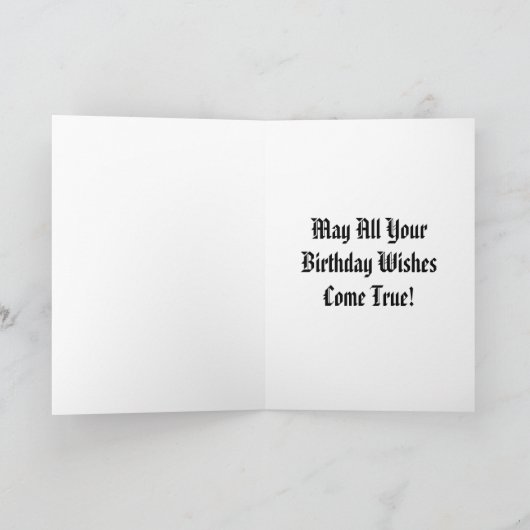 Carte Souhait d'anniversaire (Intérieur)