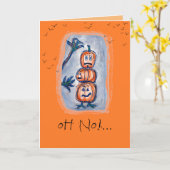 Carte Souhait d'anniversaire d'Halloween tardif (Fleur jaune)