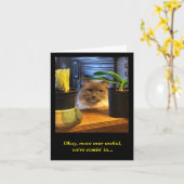 Carte Souhait d'anniversaire humoristique (Fleur jaune)