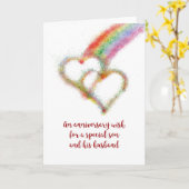 Carte Souhait d'anniversaire pour le fils et son mari (Fleur jaune)