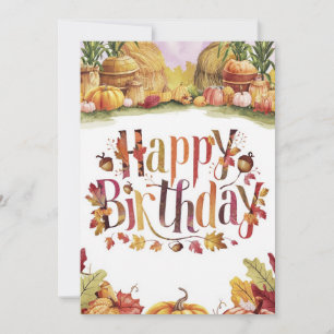 Carte Souhait de rêve Automne automne heureux Anniversai