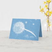 Carte Souhait sur un joyeux anniversaire de pissenlit (Fleur jaune)