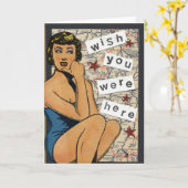 Carte Souhait vous étiez ici (Fleur jaune)