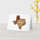 Carte SOUHAIT VOUS ÉTIEZ ICI - le Texas (Fleur jaune)