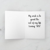 CARTE SOUHAITE ANNIVERSAIRE *VOUS AIMER LE RESTE DE MA V (Intérieur)