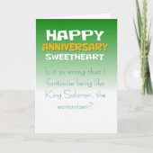 Carte Souhaite d'anniversaire drôle de femme (Devant)