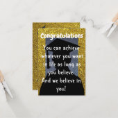 Carte Souhaite de diplôme (Devant/Arrière en situation)