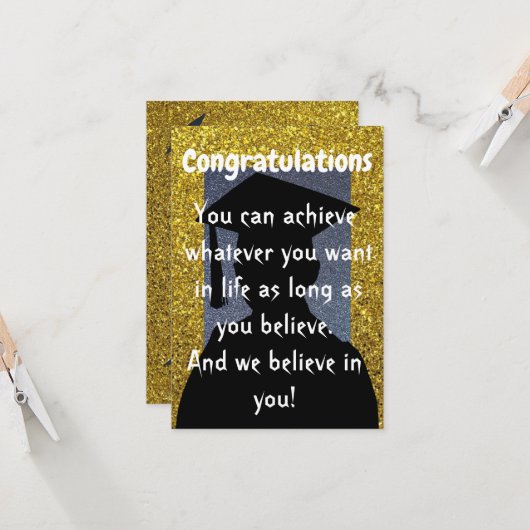 Carte Souhaite de diplôme (Devant/Arrière en situation)