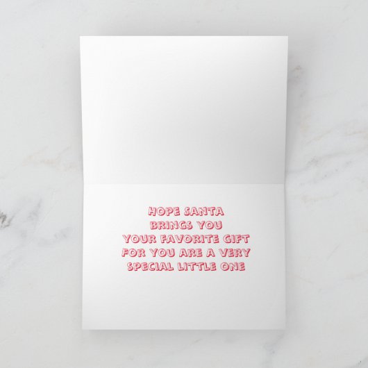 CARTE SOUHAITE UN "PETIT" SPÉCIAL À NOËL (Intérieur)