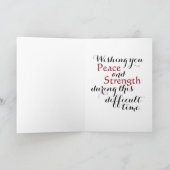 Carte Souhaiter la paix et la force (Intérieur)