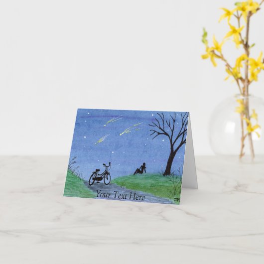 Carte Souhaiter une étoile (Fleur jaune)
