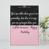 Carte Souhaitez à vos proches le meilleur jour avec ceci (Debout devant)