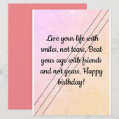 Carte Souhaitez à vos proches le meilleur jour avec ceci (Devant / Derrière)