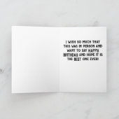 CARTE SOUHAITEZ QUE CE SOIT EN PERSONNE "HEUREUX ANNIVER (Intérieur)