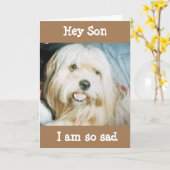 CARTE SOUHAITEZ QUE CE SOIT EN PERSONNE "HEUREUX ANNIVER (Fleur jaune)