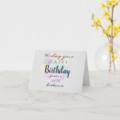 Carte Souhaitez un joyeux anniversaire (Fleur jaune)