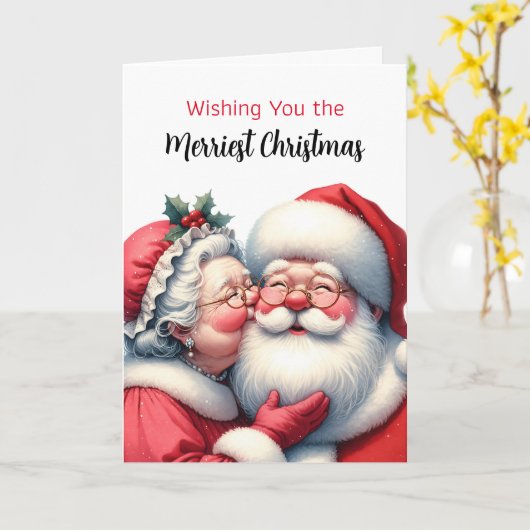 Carte Souhaitez-vous le plus joli Noël (Fleur jaune)