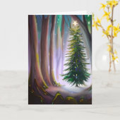 Carte Souhaitez-vous un Noël magique (Fleur jaune)