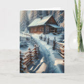 Carte Souhaitez-vous un Noël magique | Cabine de journal (Devant)