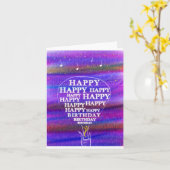 Carte Souhaits Balloon d'anniversaire (Fleur jaune)
