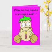 Carte Souhaits d'anniversaire (Fleur jaune)