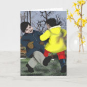 Carte Souhaits d'anniversaire (Fleur jaune)