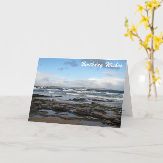 Carte Souhaits d'anniversaire (Fleur jaune)