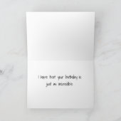 CARTE **SOUHAITS D'ANNIVERSAIRE** À MON TRÈS **MEILLEUR  (Intérieur)