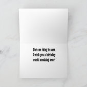 CARTE SOUHAITS D'ANNIVERSAIRE AMUSANTS DE ****SILLY FROG (Intérieur)