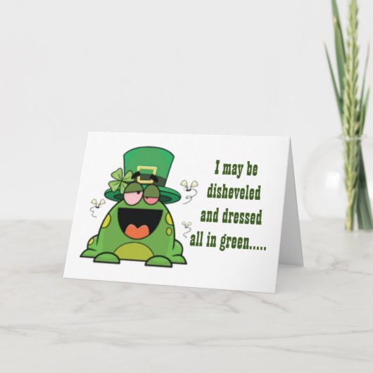 CARTE SOUHAITS D'ANNIVERSAIRE AMUSANTS DE ****SILLY FROG (Devant)