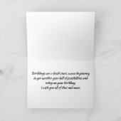 CARTE ***SOUHAITS D'ANNIVERSAIRE*** AVEC DES FLEURS DÉLI (Intérieur)