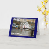 Carte Souhaits d'anniversaire, chantier de construction (Fleur jaune)