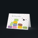 Carte Souhaits d'anniversaire - conception de macarons<br><div class="desc">Souhaits d'anniversaire - conception de macarons</div>