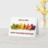 CARTE **SOUHAITS D'ANNIVERSAIRE DE NOVEMBRE** (Fleur jaune)