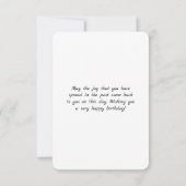 Carte Souhaits d'anniversaire de sirène (Dos)