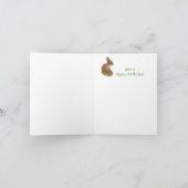 Carte Souhaits d'anniversaire de Somebunny, lapin (Intérieur)
