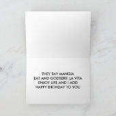 CARTE "SOUHAITS D'ANNIVERSAIRE DOUX, STYLE ITALIEN" (Intérieur)