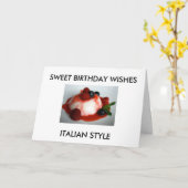 CARTE "SOUHAITS D'ANNIVERSAIRE DOUX, STYLE ITALIEN" (Fleur jaune)