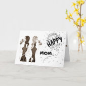 CARTE SOUHAITS D'ANNIVERSAIRE **MOM** DE VOTRE **FILLE** (Fleur jaune)