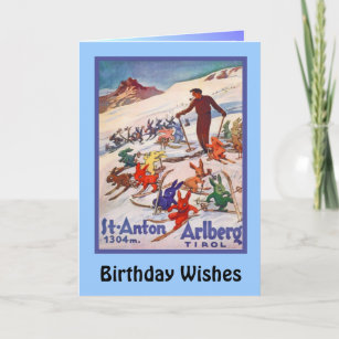 Cartes Ski D Anniversaire Zazzle Be