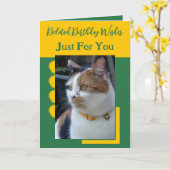 Carte Souhaits d'anniversaire tardif juste pour vous ver (Fleur jaune)