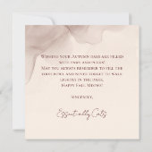 Carte Souhaits d'automne & Baisers Kitty, Salutation d'a (Dos)